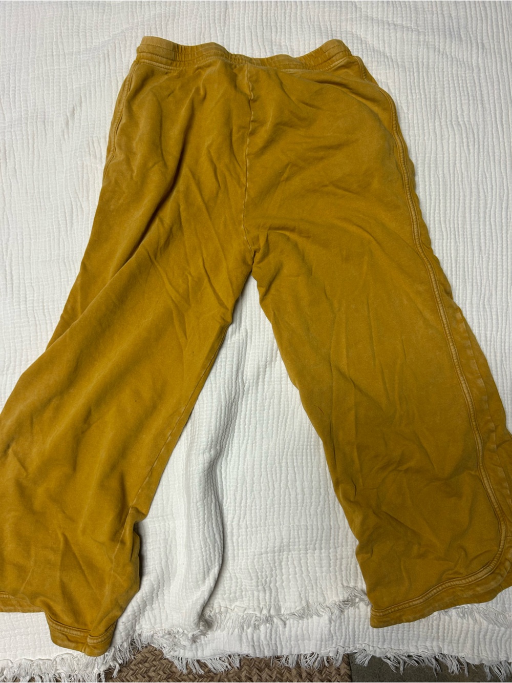 Three Bird Nest Mustard Drawstring Lounge Pants - Picture 3 of 3